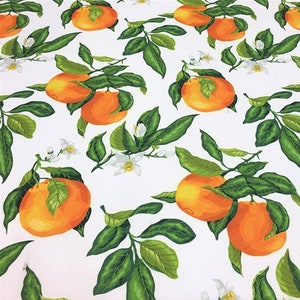 Orange citrus fabric by the yard for upholstery curtain sofa chair fabric spring country fabric for home decor