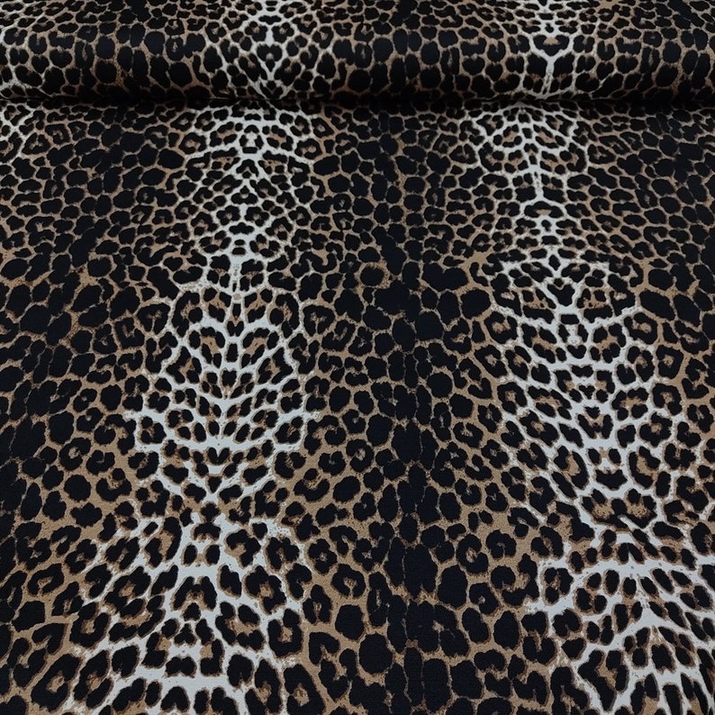 Leopard fabric, Animal skin print fabric, cotton canvas home decor outdoor fabric for upholstery, chair, sofa, curtain fabric, drapery image 2