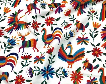 Mexican fabric, otomi folk upholstery, chair fabric, curtain fabric, DIY fabrics, shades fabrics, sofa fabric, colorful home decor