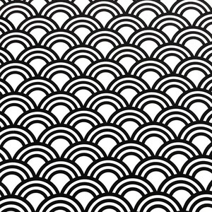 Tissu d'ameublement japonais vague indéchirable par mètre noir blanc tissu à imprimé géométrique pour chaise, canapé, rideau