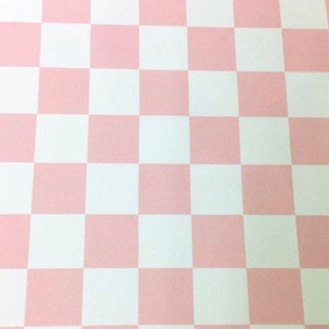 Blush pink checkers Fabric, pastel pink check by the yard for upholstery, cushion, room decor, table cloth, curtain fabric