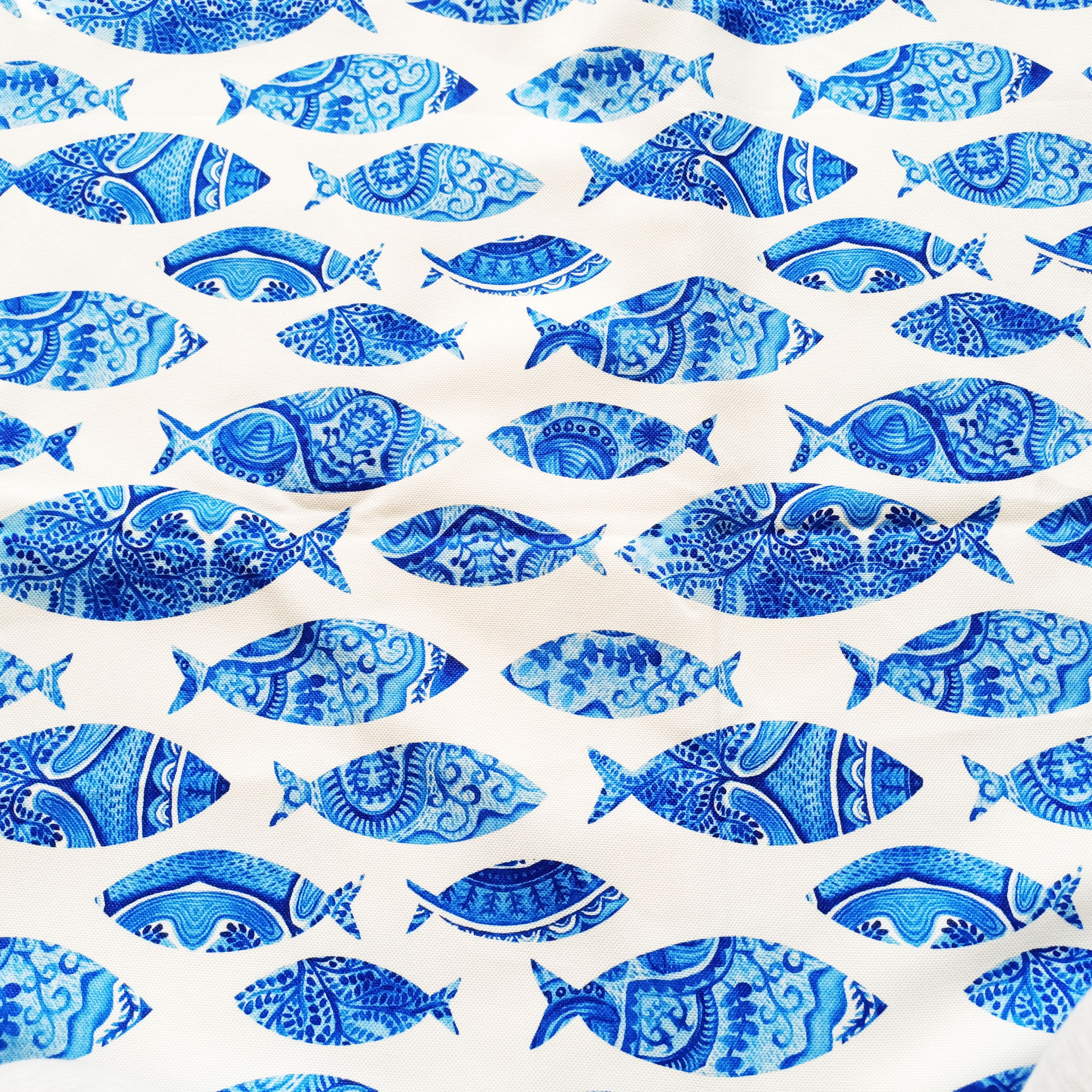 Cloth Fish Blue Fish Fabric, Fish Print Fabric, Upholstery Fabric, Hand Bag Fabric ...