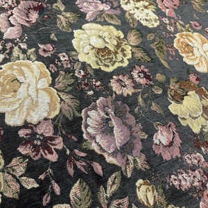 Tessuto vintage floreale verde, tessuto intrecciato arazzo, tessuto tagliato su misura per tappezzeria per sedia, divano, tenda, cuscino, panca, tessuto per arredamento casa