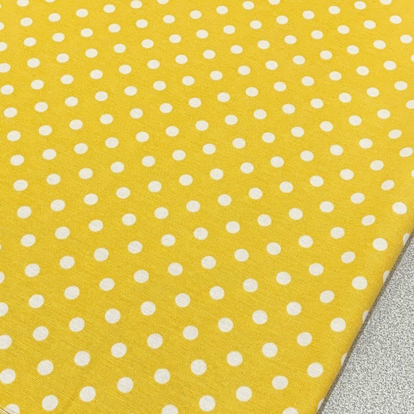 Polka Dot Cotton Canvas Upholstery Fabric by the Yard for Etsy