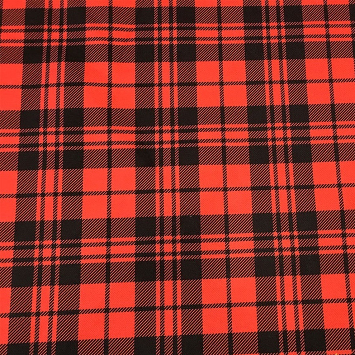 Spanish plaid fabric plaid upholstery table cloth fabricred Etsy
