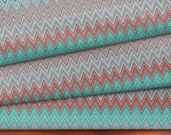 Mint Chevron fabric, zig zag fabric by the yard turquoise furniture fabric, for chair, curtain, cushion