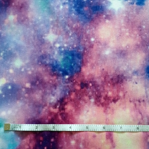 Abstract Galaxy print fabric, space, star fabric, DIY fabric, pink blue fabric, by the yard, curtain sofa fabric