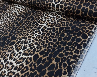 Leopard fabric, Animal skin print fabric, cotton canvas home decor outdoor fabric for upholstery, chair, sofa, curtain fabric, drapery