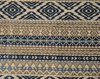 Turkish chenille upholstery fabric, Aztec boho fabric, southwestern home decor fabric for chair sofa couch, cushion