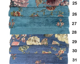 Floral vintage fabric, tapestry woven fabric, by the yard upholstery fabric for chair sofa curtain cushion bench fabric