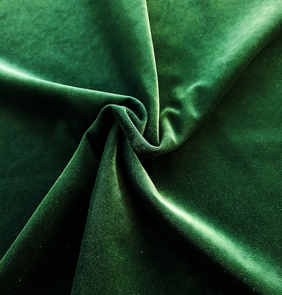 Dark Green Velvet Background Luxurious Shiny Material Stock Photo