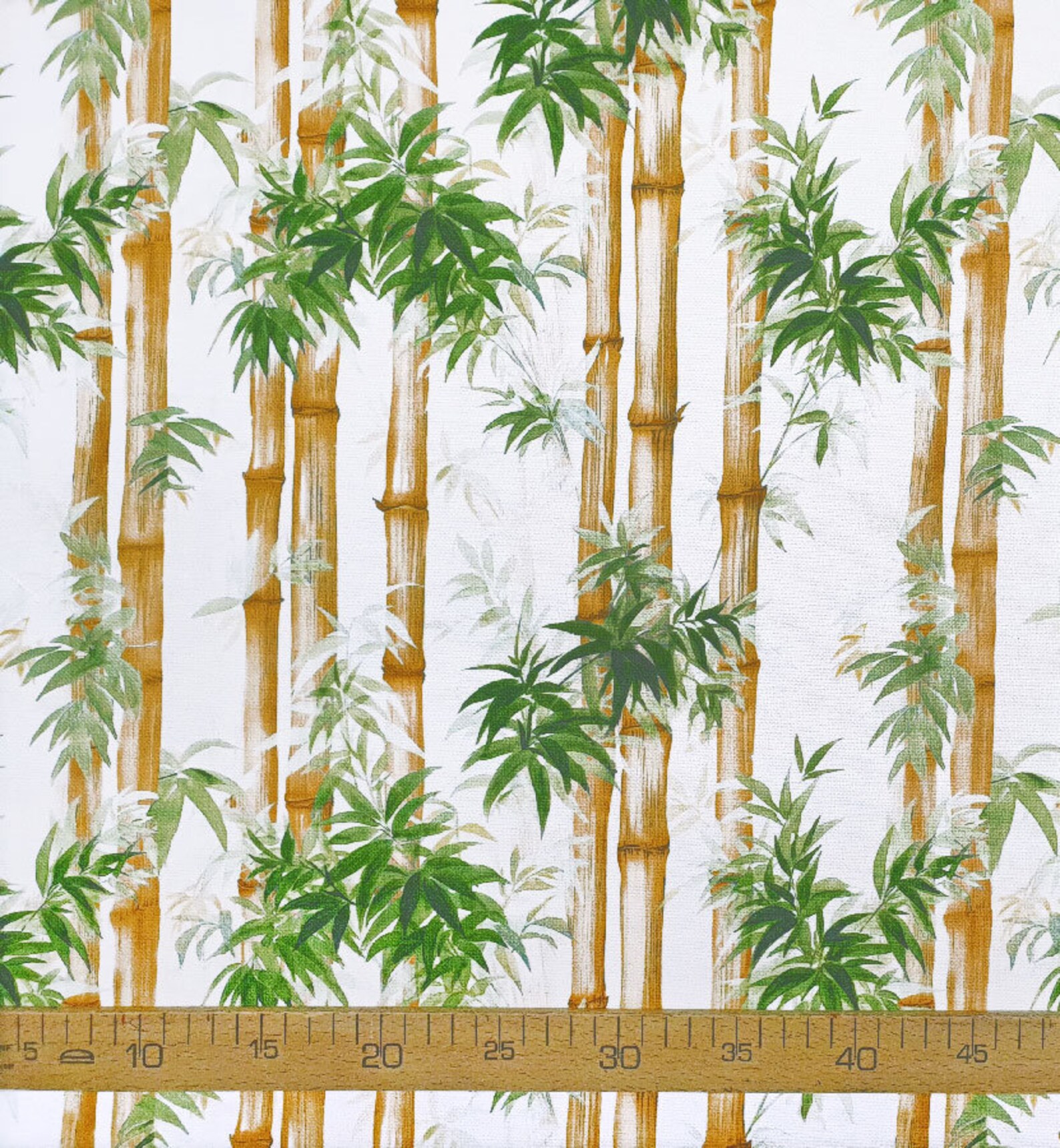 Bamboo print fabric Bamboo tree Natural pattern by the yard Etsy