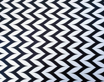 Black White Chevron zigzag fabric, curtain fabric, geometric fabric, shades fabric, ottomans fabric, armchair fabric