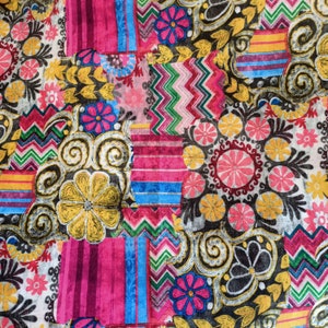 Suzani Pattern Print Boho Fabric, Upholstery Fabric by the Yard, Ethnic Bohemian  Fabric 
