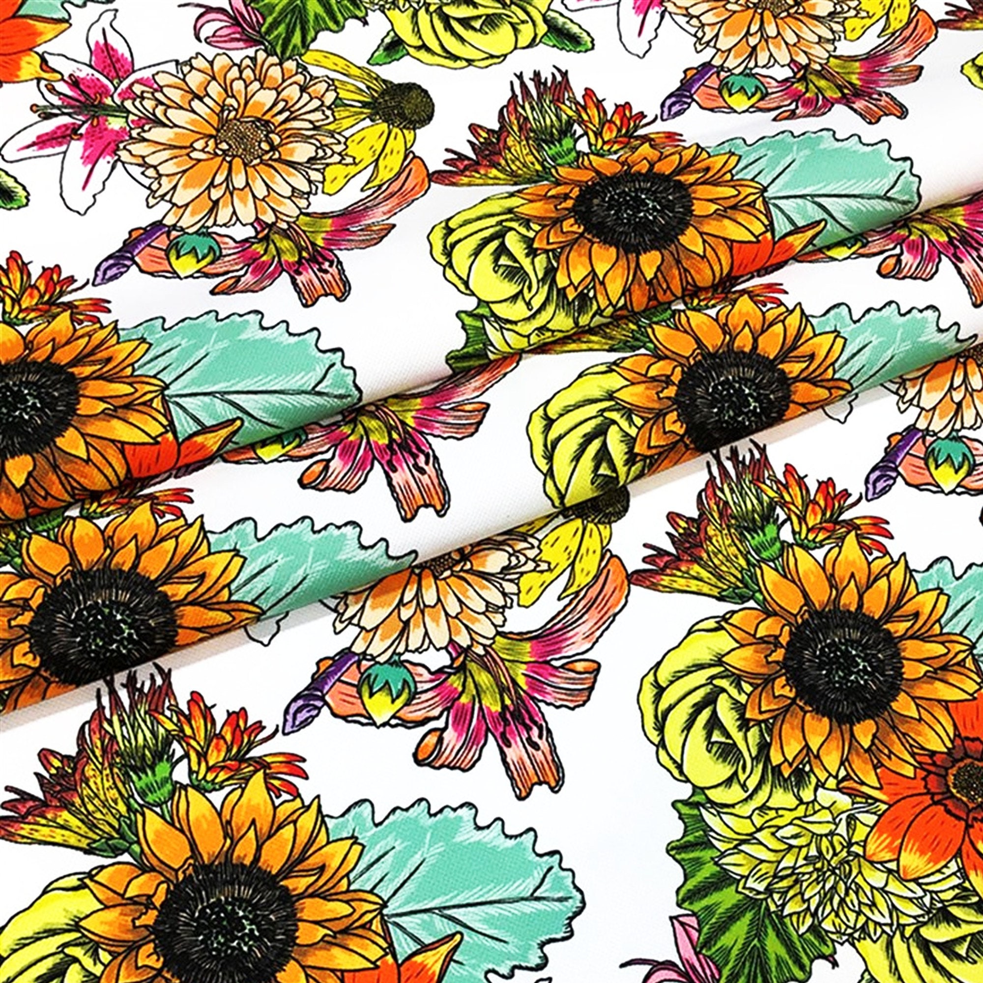 Sunflower fabric by the yard fabric for upholstery for Etsy