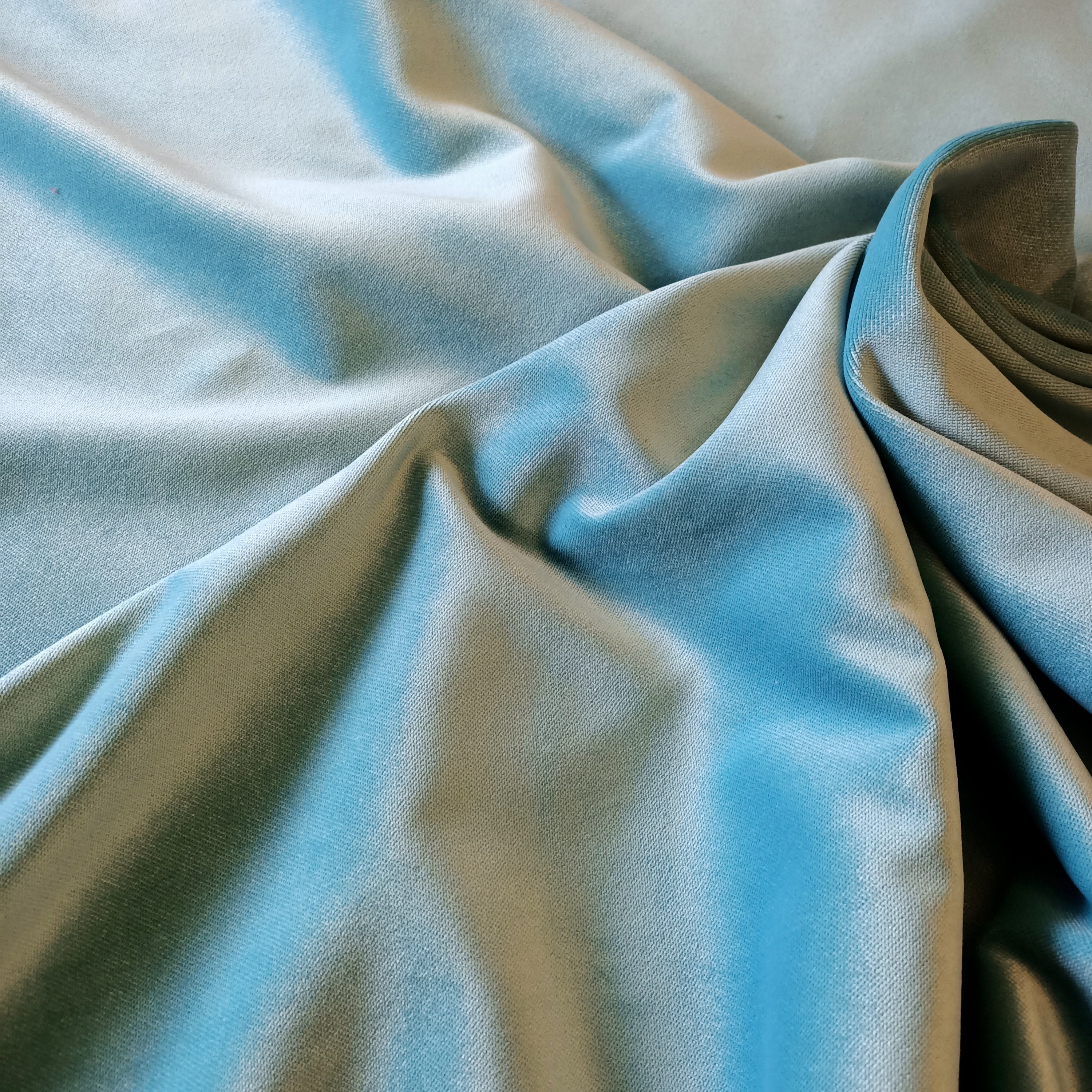 Prussia:” Dark Turquoise Velvet Upholstery Fabric by the yard / Striae Velvet  Fabric / High End Upholstery Velvet / Vintage Upholstery Velvet