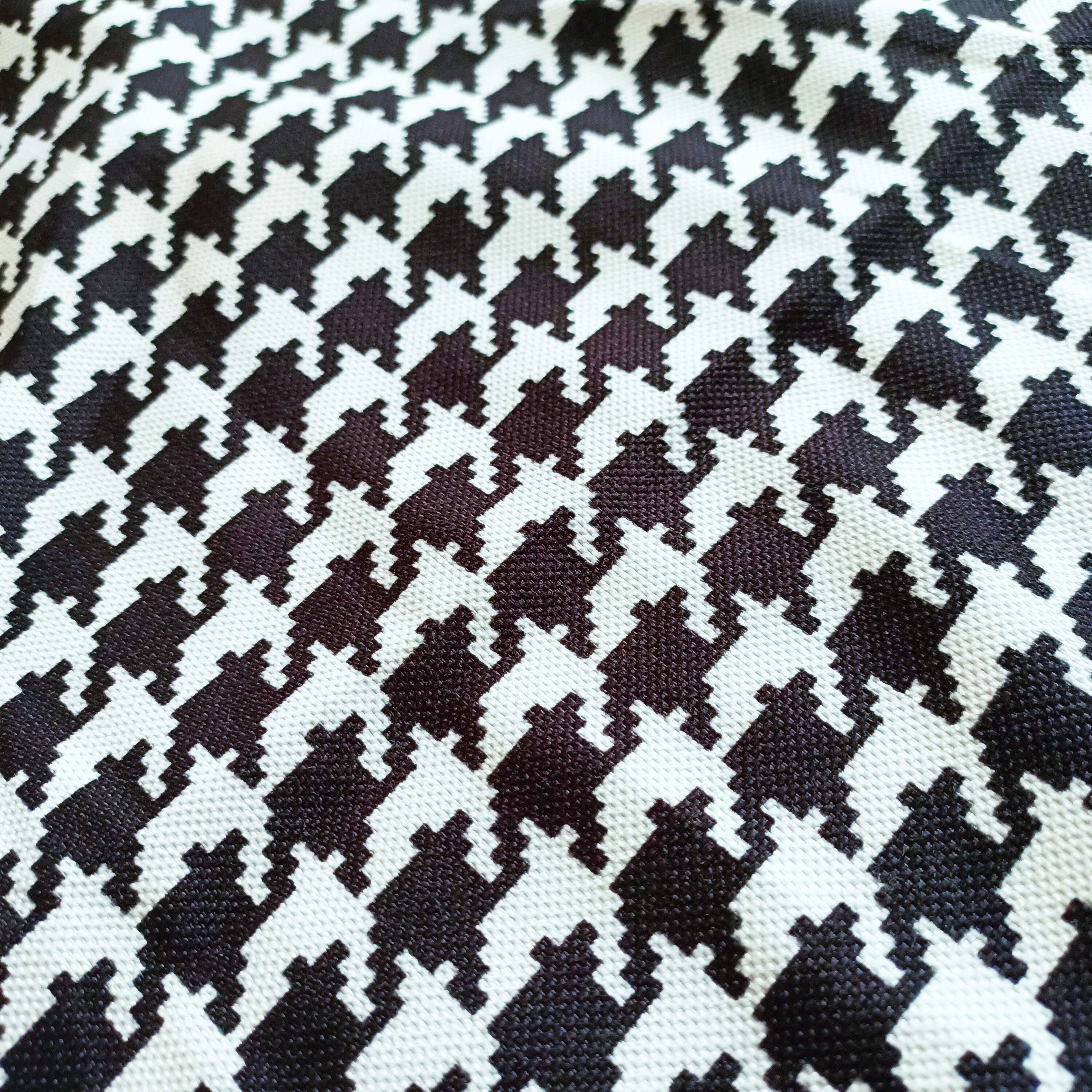 Black and White Houndstooth by the Yard Fabric for Upholstery - Etsy