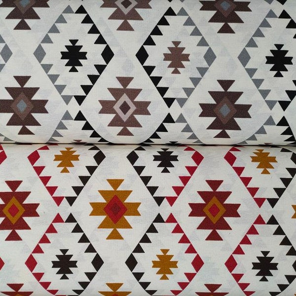 Toile tribale aztèque Tissu par cour, tissu d’ameublement textile de maison aztèque occidental décor à la maison tissu d’ameublement extérieur intérieur