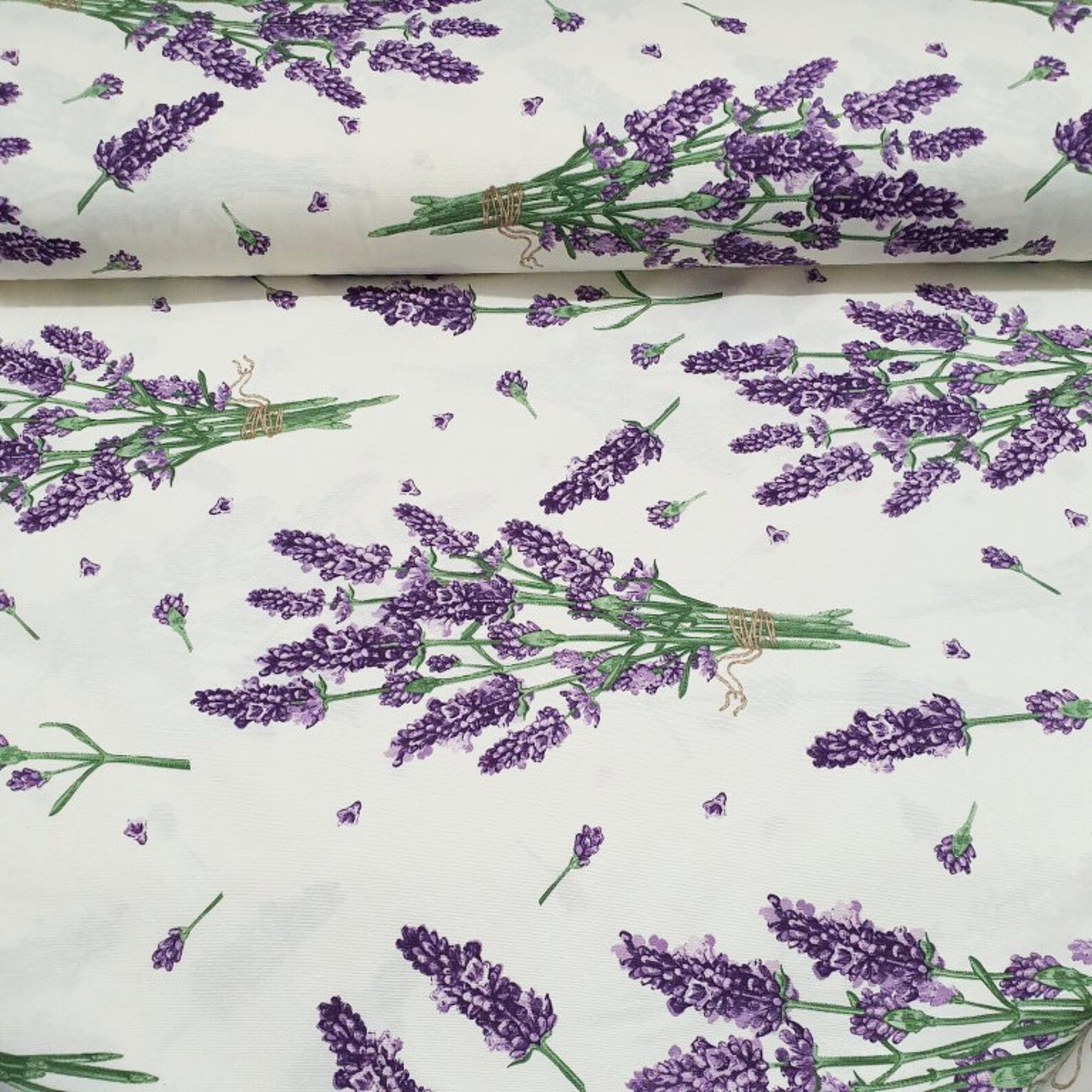 Lavender Cotton Fabric Upholstery Fabric Country Farmhouse Etsy