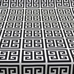 Greek Key Black and White Fabric for Greek Key Pillow - Etsy