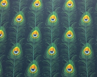 Tkanina Peacock Feathers cięta na wymiar, tapicerka, wystrój wnętrz, tkanina tekstylna do domu, krzesła, sofy, renowacja tapicerki