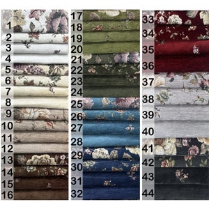 Floral vintage fabric, tapestry woven fabric, by the yard upholstery fabric for chair sofa curtain cushion bench fabric