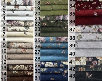 Floral vintage fabric, tapestry woven fabric, by the yard upholstery fabric for chair sofa curtain cushion bench fabric