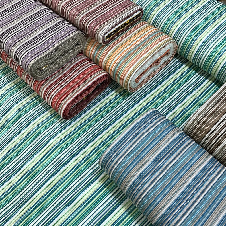outdoor canvas fabric striped Cotton Duck Canvas Fabric by the yard Blue Striped Cotton Canvas Fabric indoor
