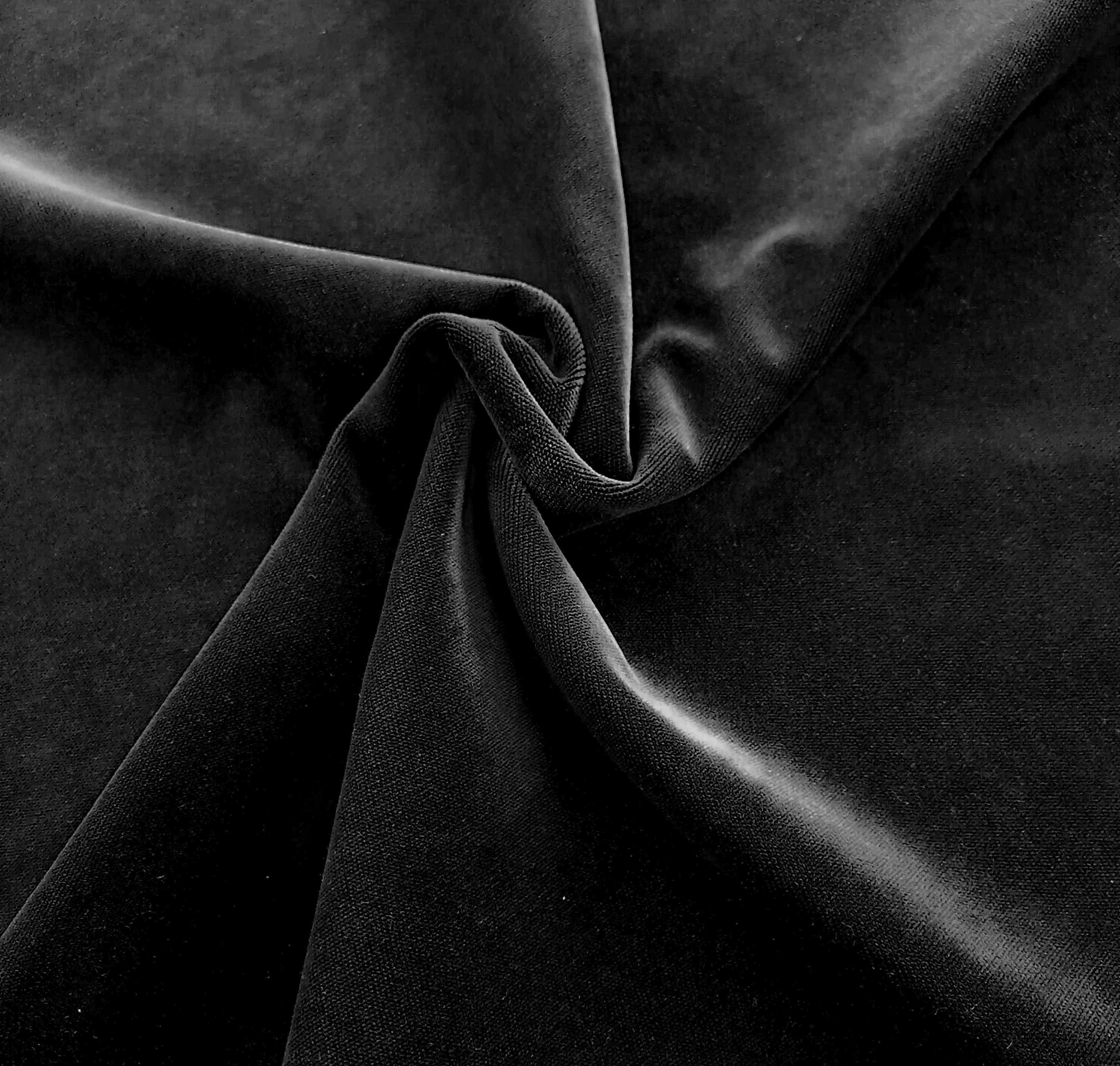 Black Velvet upholstery fabric, black Velvet chair fabric, velvet sofa  fabric, luxury velvet fabric, cotton velvet fabric