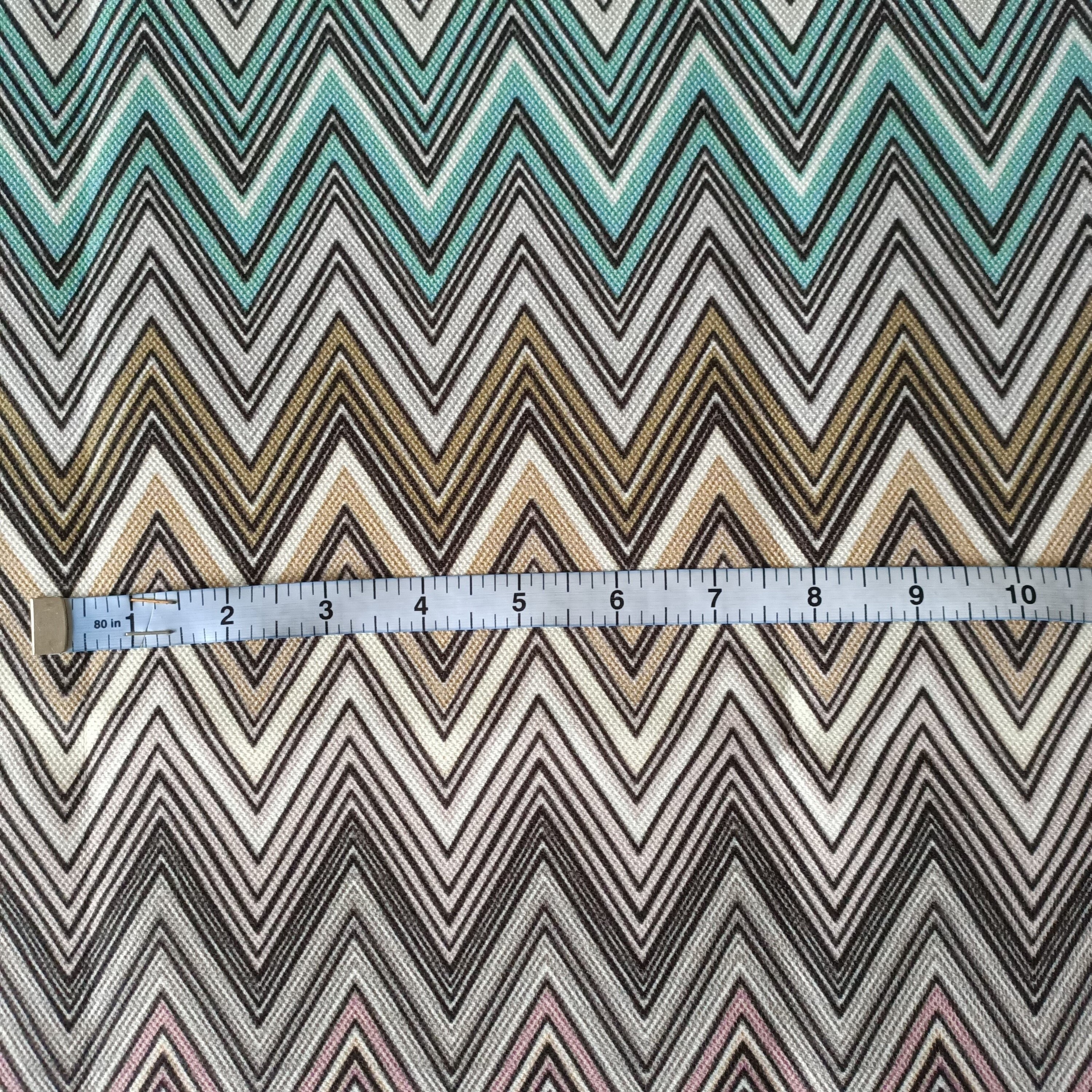 Zig Zag Pattern Fabric, Pastel Color Zig Zag Chevron Upholstery