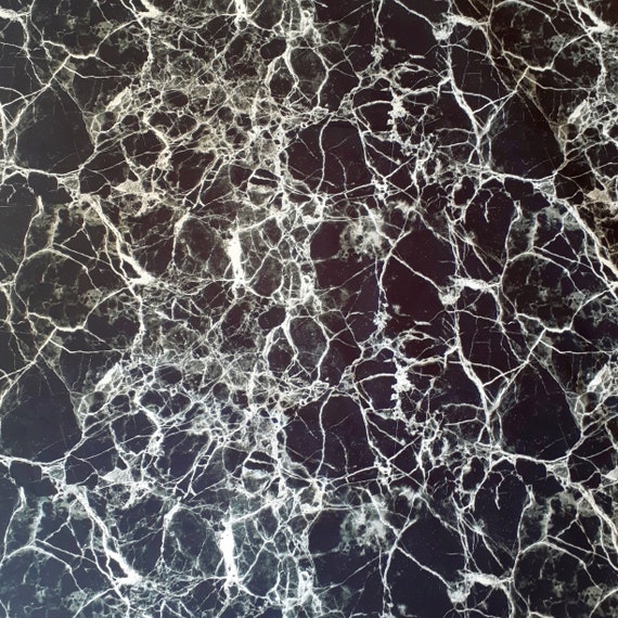 Black Marble Print Fabric For Upholstery Modern Home Textile Etsy