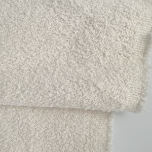 White Boucle Upholstery fabric, off white heavy weight boucle textured for chair sofa couch pillow Headboard fabric
