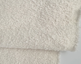 White Boucle Upholstery fabric, off white heavy weight boucle textured for chair sofa couch pillow Headboard fabric
