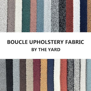 Boucle Upholstery fabric, Textured Heavy fabric for furniture, sofa, chair, Headboard, couch, pillow, By the yard soft Boucle fabric