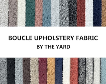 Boucle Upholstery fabric, Textured Heavy fabric for furniture, sofa, chair, Headboard, couch, pillow, By the yard soft Boucle fabric