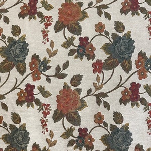 Floral vintage fabric, tapestry woven fabric, by the yard upholstery fabric for chair sofa curtain cushion bench fabric -3 Colors