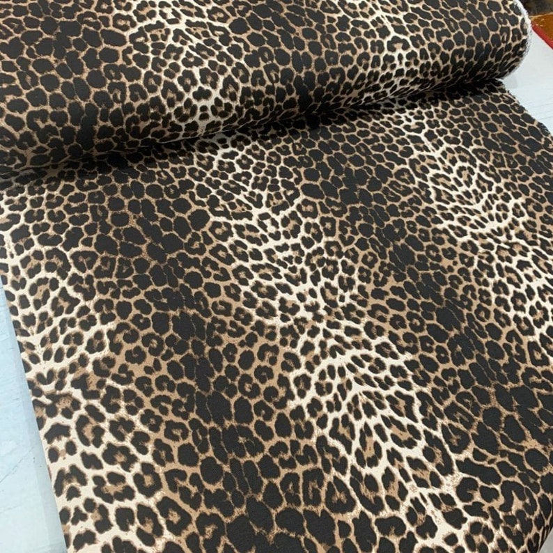 Leopard fabric, Animal skin print fabric, cotton canvas home decor outdoor fabric for upholstery, chair, sofa, curtain fabric, drapery image 3
