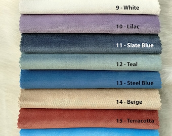 VELVET fabric, upholstery fabric for chair, sofa, velvet curtain, Bed Upholstery, pillow Fabric, pouf fabric, 38 Colors