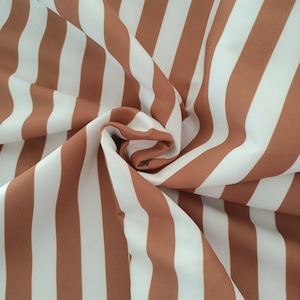 Brown striped by the yard fabric for curtain upholstery chair sofa home textile