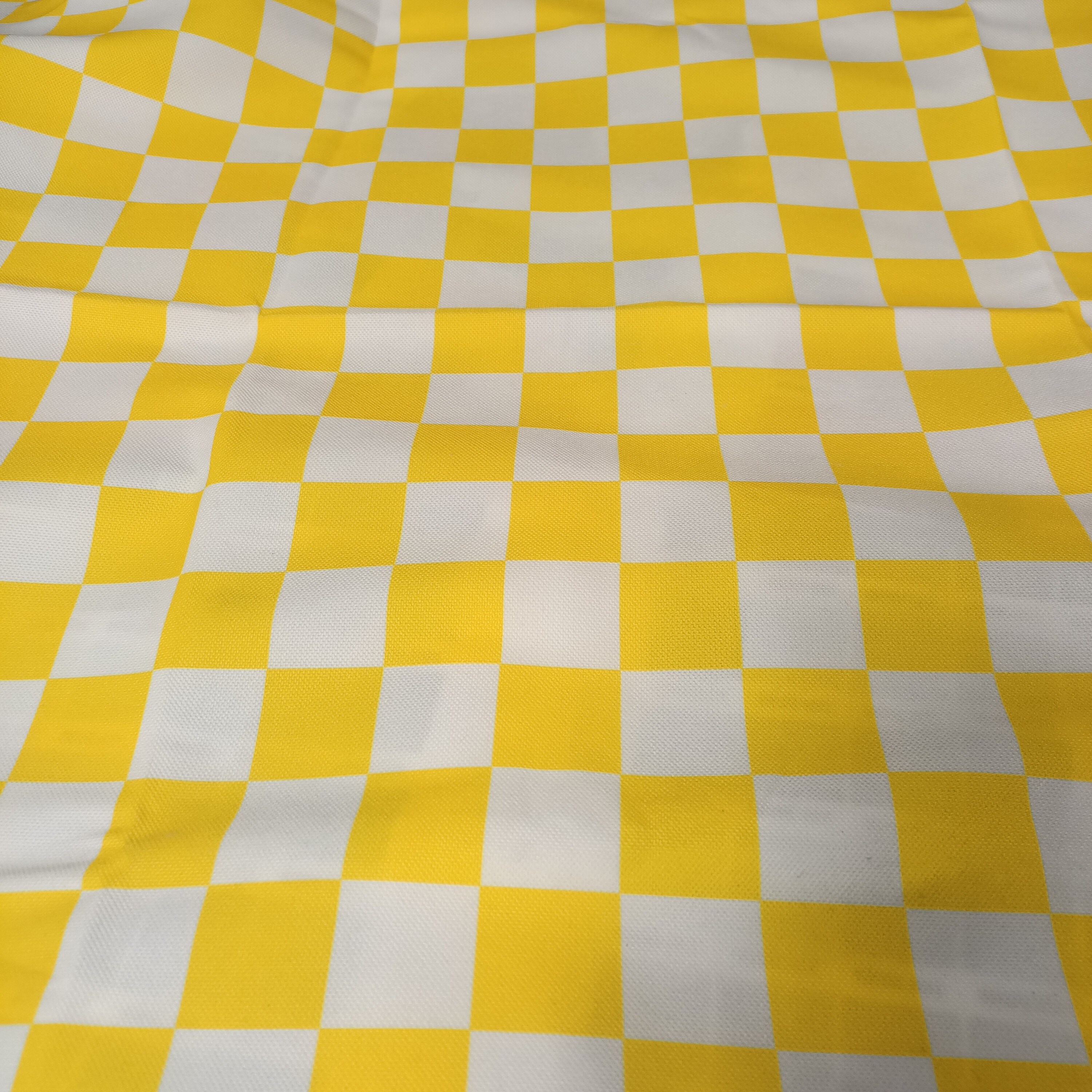 Yellow Check Fabric Upholstery Fabic by the Yard Chair Etsy