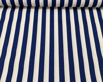 Navy Blue Stripe cotton canvas fabric, upholstery outdoor fabric, striped width = 0,78 inc, by the yard sofa, curtain, chair fabric