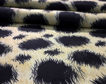 Cheetah fabric, leopard upholstery fabric, leopard pattern fabric, black beige print fabric, leopard arm chair fabric, couch fabric