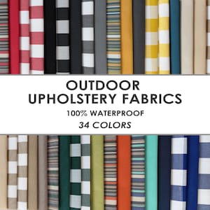 Waterproof OUTDOOR Upholstery Fabrics, by the Yard Waterproof Fabric, 100% Outdoor Furniture Fabric, cushion, sunbed, Sunbrella fabric