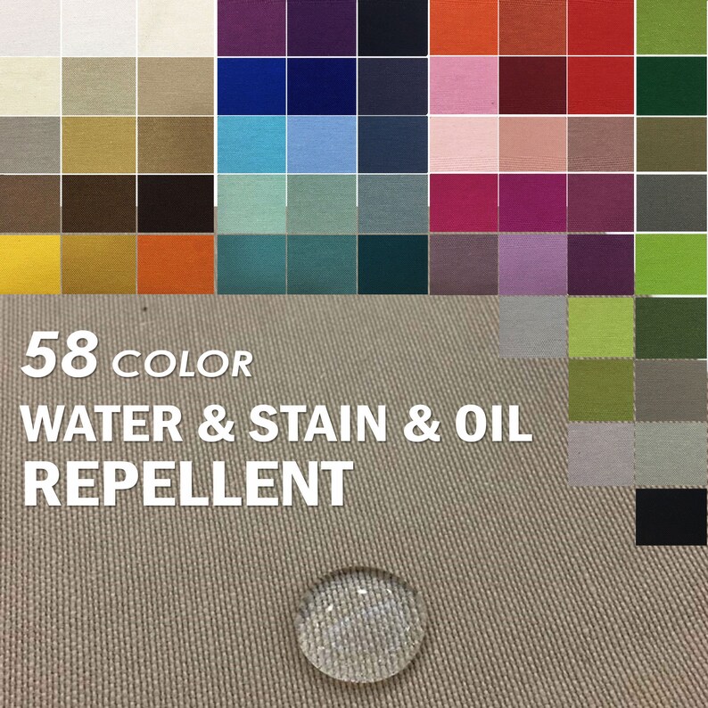Beige Solid Water Repellent Outdoor Fabric. Cotton Duck Canvas Etsy