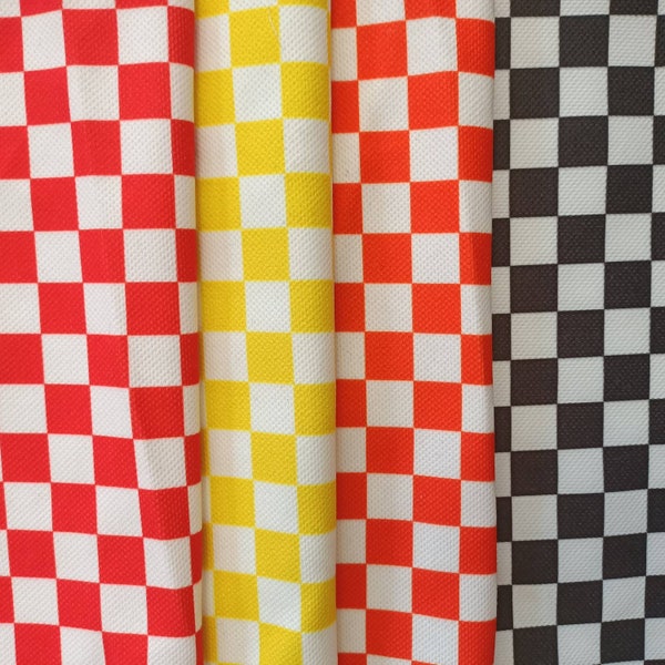 Black and White Checkered Fabric - Etsy