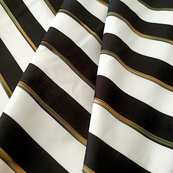 Black and White Striped fabric, oil painting fabric for upholstery, striped table clothes, striped pillow fabric, striped upholstery
