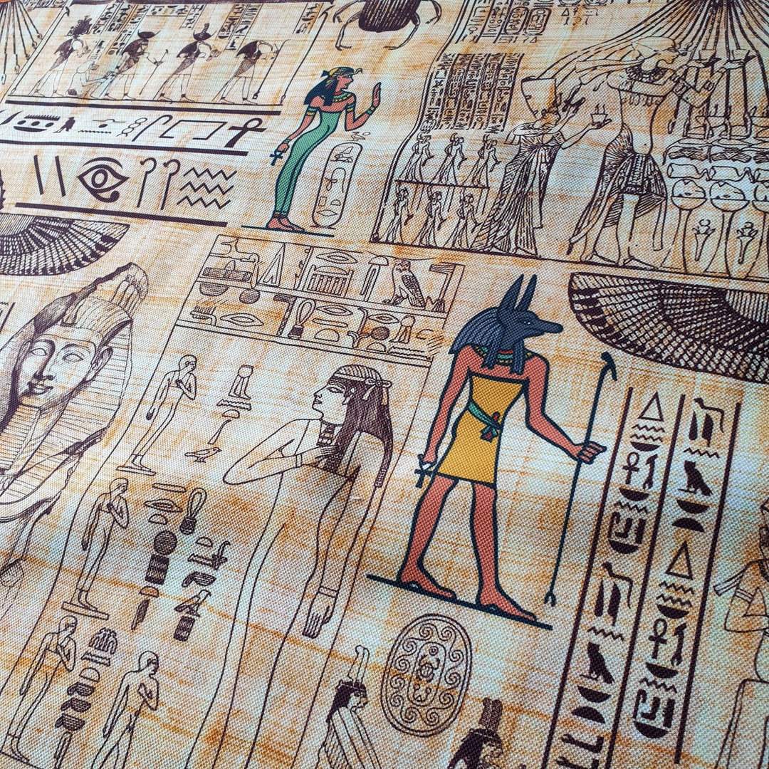 Ancient Egypt Papyrus Style Vinyl Decal Sticker - Egyptian Archaeology Theme