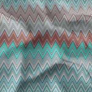 Mint Chevron fabric, zig zag fabric by the yard turquoise furniture fabric, for chair, curtain, cushion