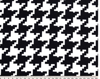 Black and White Houndstooth fabric, curtain, upholstery, bag fabric, diy fabric, sofa cover fabric, furniture, chair fabric