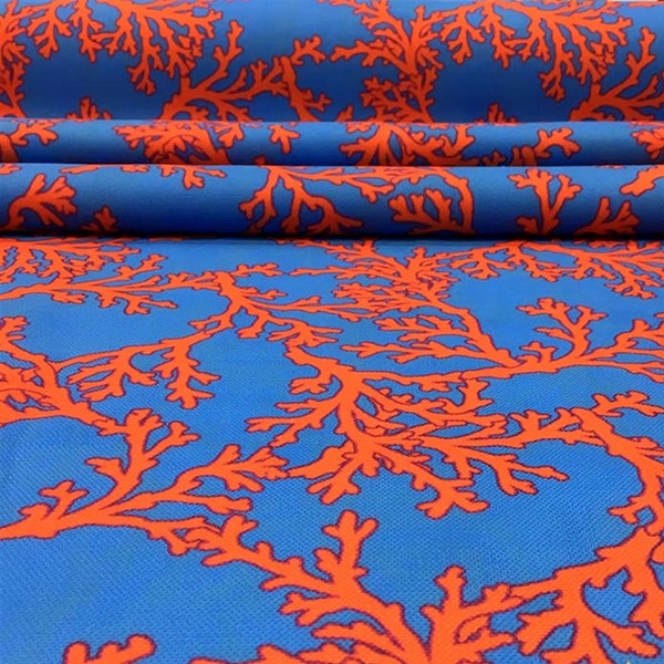 Coral Fabric by the Yard Etsy